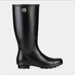 UGG Women's Shelby Matte Rain Boots Black Rubber Size 9